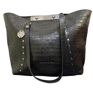 Patricia Nash Black Tote Bag With Double Shoulder Straps